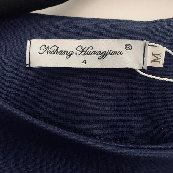 FANCYEVER WISHANG HUANGJIWU Dress M Midi Cocktail Special Event‎ Metallic Detail - Picture 12 of 16